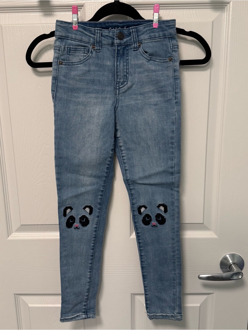 Cat & Jack Girls Youth Cat Knees Stretch Jegging Adj Waist Jeans Sz 8